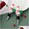 Bar Tools Cartoon Santa Wine Stoppers Julfestdekorationer Metal Champagne Corks Bottle Opener RRB15950 Drop Delivery Home GA DHY1B