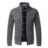 Chandails pour hommes Cardigan en tricot hiver Zip up Vintage chaud polaire vêtements sur Slim Fit mâle Style coréen Golf survêtement manteau 230331