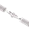Bracelets de montre Bracelet Bracelet argent poli accessoires en acier inoxydable 16 18 19 20 21 22mm Bracelet en métal massif montre