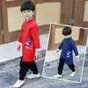 Abbigliamento etnico Bambini Anno Costumi tradizionali cinesi Orientali Top per bambini Pantaloni Set 2 pezzi Hanfu Abito vintage con ricamo gru 230331