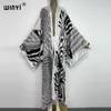 Kvinnors badkläder Winyi Summer Party Beach Wear Swim Suit Cover Up Africa Women Boho Cardigan Stitch Colorful Sexy Holiday Long Sleeve Kimono 230331