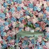 Dekorativa blommor Bruiloft 3D Bloem Wandpaneel Runner Wedding Kunstzijde Rose Pion Achtergrond Decoratie 10 STKS/PARTIJ DIY