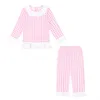 Pyjamas enfants manches longues Ginkgo coton Pjs ensemble sœurs correspondant enfants tenue décontracté filles pyjamas de pâques 230331