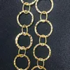 Chains DM694diy Handmade Chain Chrom 18k Gold Plated 0.35 Microns Copper Metal Pendant Diy Bracelet Necklace Jewelry Making1m/lot