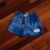 Herrshorts 2023 Ryoko Rain Mesh Herr Trend Paisleytryck Gym Basket Herr Träning Löpbyxor