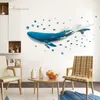 Wall Stickers Creative Whale Wall Decal Living Room Background Wall Decoration Home Self adhesive Decal Room Decoration Bedroom Warm Decoration 230331