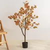 Fleurs décoratives 180CM arbre d'argent artificiel plante en pot sol pour afficher fenêtre salon décoration eucalyptus vert