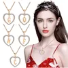 Kedjor Fashion Tiny Heart Dainty Initial Necklace Gold Silver Color Letter Name Choker för Women Pendant Jewelry Gift Partychains