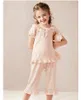 Ensemble de pyjama en dentelle de coton Lolita 2 couleurs pour filles d'été. Pyjama à manches courtes pour tout-petits. Vêtements pour enfants 230331