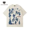 T-shirt da uomo Aolamegs Uomo Gothic Punk Style Lettera T-shirt oversize stampata 3 colori opzionali Top Tee High Street Hipster Summer Streetwear 230331