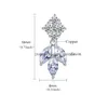 Dangle żyrandol Trendy Designer Flower Leaf Coldings Sier Square Cubic Zirkonia Rhinestone Brides Drop dostarczenie j dhgarden dh3x5