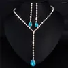 Necklace Earrings Set Wholesale Crystal Tennis Drop Sets Bridal Bridesmaid Wedding Engagement Jewelry Rhinestone