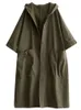 Femmes Trench Coats Femme Hiver pour Femmes Lâche Longue Grande Poche À Capuche Veste Décontractée 230331