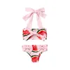 Kläderuppsättningar Citgeett Summer Kids Girls Watermelon Swimewear Swimsuit Bikini Baddräkt Simning Beachwear Cute Set 230331