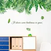 벽 스티커 125 * 77cm 열대 식물 녹색 잎 벽지 거실 침실 소파 벽 장식 PVC 비닐 벽 장식 가정 장식 230331