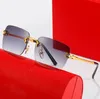 Nuevas gafas de sol cuadradas grandes KAJIA para hombre, gafas de sol sin montura con patas Fried Dough Twists de metal europeo y americano para mujer, gafas de marca de moda