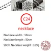 C24 S925 Collana in argento sterling Personalizzato Moda Punk Stile Hip Hop Creativo Versatile Retro Solido Croce Fiore Lettera Forma Regalo per gli amanti