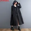 Women's Trench Coats Windbreaker Autumn Oversized Black Casual British Style Fashion Hooded Midlength 230331