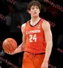 Devin Foster Jack Nauseef Clemson Tigers Basketball Jersey Matt Kelly Daniel Nauseef Josh Beadle Chase Hunter RJ Godfrey Ian Schieffelin Clemson Maillots Personnalisés