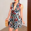 Casual Dresses Shirt Dress Lapel 3D Cutting Civersatile Peacock Pattern Women Short Clubwear