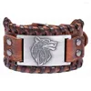 Bangle Viking Bracelet Wolf Vintage Noordse Scandinavische talisman Gotische armbanden voor mannen Keltische heidense sieraden Bangen accessoires Geschenk