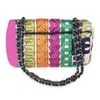 10A graffiti tassen regenboog tas designer tas 2023 luxe topmerk mode tassen schouder handtassen kwaliteit dames draad kettingen tas clutch portemonnee cross body bakken portemonnees