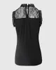 Kvinnors tankar Cami Summer Top Lace Keyhole Neck Tank Sexig Vneck ärmlös Vest Korean Fashion Cool Nightclub Black for Women 230331