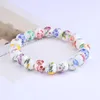 Strand 10mm Chinese Wind National Jewelry Blue And White Porcelain Powder Enamel Ceramic Bracelet