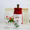 Juldekorationer 100st Upmarket Doll Old Snowman Elk Wine Bottle Bag