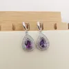 Necklace Earrings Set Pear-shaped Amethyst Tanzanian Haoshi European And American Style Jewelry Bracelet Ring Four-piece