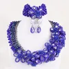 Necklace Earrings Set 4UJewelry Jewellery For Wedding Colorful Flowers African Beads Choker & Bracelet 2023 Fashion