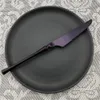 Yemek takımı setleri Mor sofra takımı paslanmaz çelik mat cilalı siyah sofra seti sofra takımı çatal bıçak ve çatal çorbası mutfak aksesuarları 230331