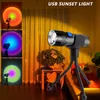 Night Lights USB Sunset Lamp Rainbow Atmosphere Led Night Light Sunset Projector Lamp Bar Coffee Store Wall Home Decoration LED Flashlight P230331