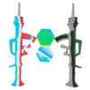 Tubos de fumantes Tubo Ak47 Forma Silicone Nectar Dab Collector 26 ml Tubo de fumaça portátil com titânio Dab palha Rigas de óleo