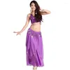 Stage Wear Costumi di danza del ventre per donne adulte India Gypsy Woman Bellydance Egypt Vestito da ballo Lady 2 pezzi