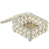 Torebki biżuterii luksusowe pudełko na szminkę prezent zaręczyn zaręczyn Trinket Pierścień Pierścień Przechowywanie Crystal Pearl Carring Organizator przenośny