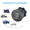 Nuova Auto Moto Accendisigari Doppio Caricatore USB 12V-24V Auto Moto Barca Adattatore Per Prese Marine Spina di Alimentazione presa