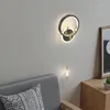 Настенные лампы скандинавские легкие роскошные прикроватные лампы творческая личность рога в спальне вход в живые фоновые