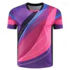 Camisetas masculinas 2023 Tênis de mesa de tênis Campeonato mundial Campeonato de competição Coloque a manga curta diária de verão masculina e feminina