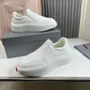 Top Luxury Brand Designer Men Casual Shoes White Black Heat-bonded Rubber Platform Sole Trainer Soft Calf Leather Wholesale Thick bottom Trainers With Box