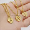 Pendentif Colliers Creative 26 Lettre Initiale Alphabet Collier Rond En Acier Inoxydable Az Arabe Pour Femmes Hommes Saint Valentin D Dhgarden Dhnw2