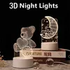 Night Lights Eid Mubarak 3D Lamp Acrylic LED Night Light Ramadan Decorations for Home Bedroom Ramadan Kareem Islamic Muslim Eid Al Adha Gift P230331