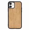 Real Wood Back Case för iPhone 15 14 13 11 Pro Max Samsung S23 S22 Äkta bambu trägdert telefonfodral