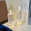 Decorative Objects Figurines Candle Shape Electronic Lamp Flameless Plastic Christmas Event Tea Light Home Decor Xmas LED Lamps 230330