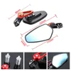 New 1 Pair 7/8" 22mm Motorcycle Rearview Mirrors Universal Blue Glass Scooter Bar End Handlebar Mirror Bicycle Rear View Mirror