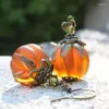 Orecchini a lobo Ciondolo zucca di Halloween per le donne Orecchini di cristallo creativo vintage Festa di nozze Accessori moda per ragazze adolescenti