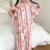 Pijama çocuk giyim kızlar gündelik giyim Paskalya tavşan baskısı güzel pijama seti bebek bahar pamuklu gündelik çocuk giyim 230331