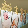 Bannerflaggor 12 månader Po Frame Banner Första Happy Birthday Party Decorations Kids 1st Baby Boy Girl 1 Ett år Födelsedagstillbehör 230331