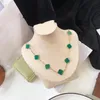 Massief zilveren ontwerper ketting sieraden klavertje vier kettingen lange 10/tien bloemen hanger parelmoer voor vrouwen meisjes liefde armband Valentijnsdag huwelijksgeschenken