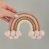 Другое мероприятие поставлено поставки Boho Braided Cake Topper Topper ручной работы хлопчатобумажного веревки радужная облачный торт, украшение для детского душа свадьба.